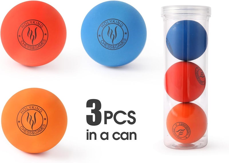 HOLYKING High Bounce Rubber Racquetballs Bouncy Tennis Balls 3 Packs - Image 4